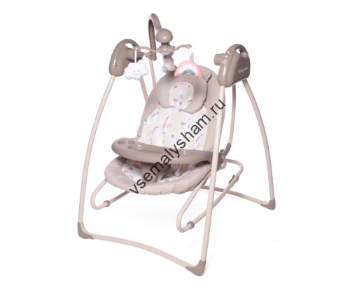 Электрокачели Baby Care Butterfly 2 в 1 с адаптером 