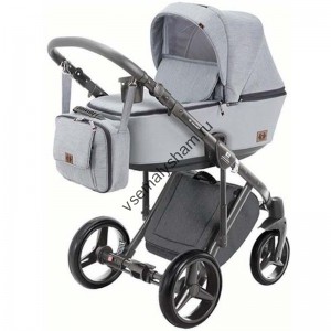 Коляска Adamex Riccio 2 в 1 Y56 СВ.СЕР+СВ.СЕР.ПЕРФ.КОЖА