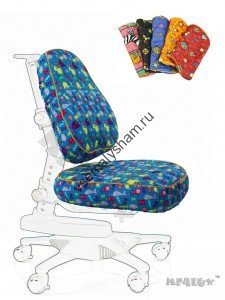 голубая со зверятами