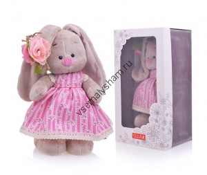 Мягкая игрушка Budi Basa Зайка Ми в деревенском платье 32 см