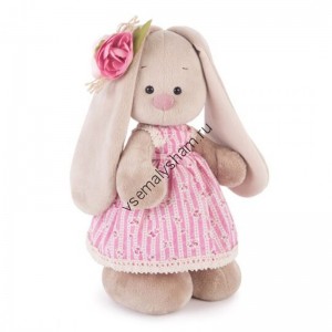 Мягкая игрушка Budi Basa Зайка Ми в деревенском платье 32 см