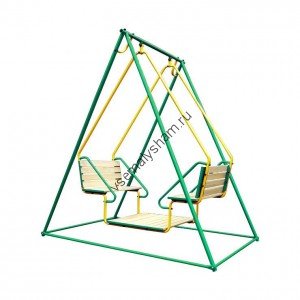 Качели Лидер 2 зелено-желтый