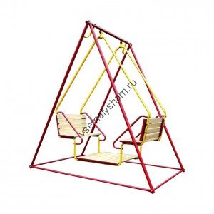 Качели Лидер 2 красно-желтый