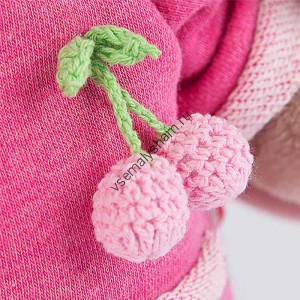 Мягкая игрушка Budi Basa Зайка Ми  в розовом платье с вишенкой 32 см