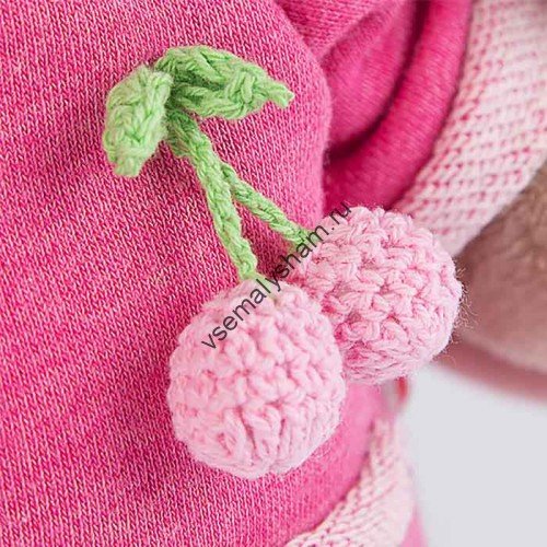 Мягкая игрушка Budi Basa Зайка Ми  в розовом платье с вишенкой 32 см