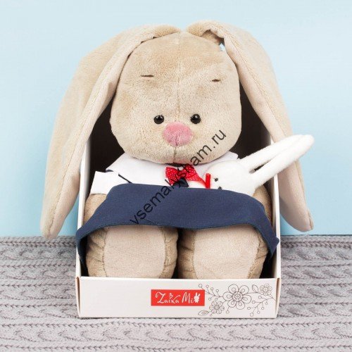 Мягкая игрушка Budi Basa Зайка Ми в синем платье с зайкой 23 см