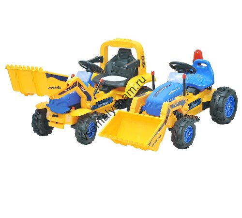 Аккумуляторная детская машина Everflo Yellow tractor ЕА002А