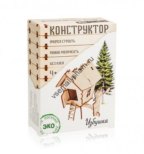 Деревянный конструктор Избушка