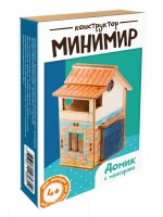 Деревянный конструктор минимир Дом с мансардой