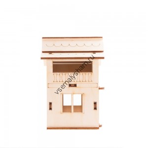 Деревянный конструктор минимир Дом с мансардой