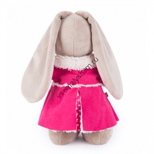 Мягкая игрушка Budi Basa Зайка Ми  в платье и розовой дубленке 32 см