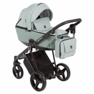 Коляска Adamex Cristiano (3 в 1) CR251 МЯТНЫЙ+СЕРО-ЗЕЛЕН.ПЕРФ.КОЖА (CR251)