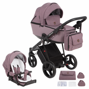 Коляска Adamex Cristiano (3 в 1) CR224 СИРЕНЬ+СИРЕН.ПЕРФ.КОЖА (CR224)