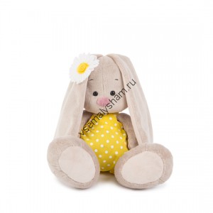 Мягкая игрушка Budi Basa Зайка Ми в жёлтом комбинезоне и с ромашкой 23 см