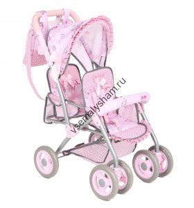 Коляска для кукол Corol 600B Girl для двойни