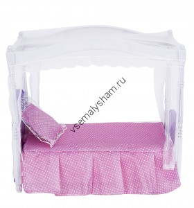 Мебель для куклы S+S Toys кровать с постельным бельем ES-SR2026