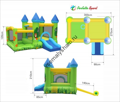 Батут надувной PERFETTO SPORT "La mia foresta" PS-503