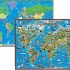 Настольная двухсторонняя карта мира для детей