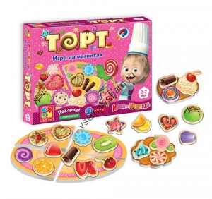 Игра на магнитах Юный повар Торт