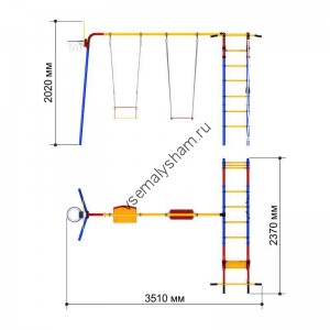 Спорткомплекс дачный Карусель Акробат 3.3.22.00