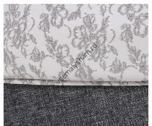 Коляска 2 в 1 Adamex Barletta 227W СВ.СЕР.ЦВЕТОЧКИ+Т.СЕР LEN)