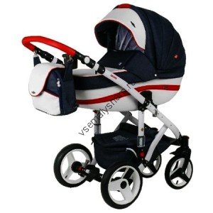 Коляска 2 в 1 Bebe Mobile Movo R1 красно-синяя