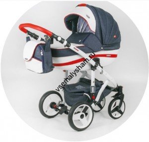 Коляска BeBe-Mobile Movo (3 в 1) R1 красно-синяя R1