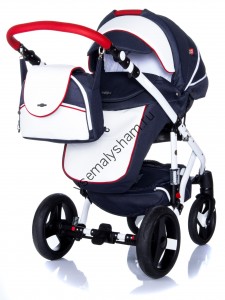 Коляска BeBe-Mobile Movo (3 в 1) R1 красно-синяя R1