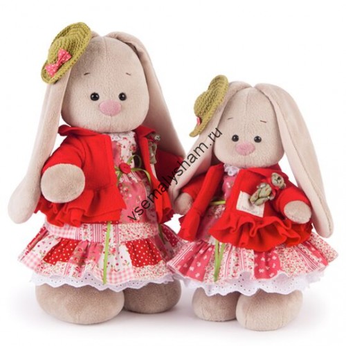 Мягкая игрушка Budi Basa Зайка Ми Маково-красный 32 см