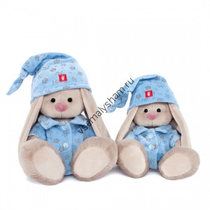 Мягкая игрушка Budi Basa Зайка Ми в голубой пижаме 18 см