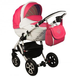 кожа бел.+малиновый/стразы бабочки  22Z