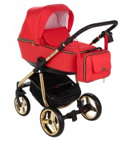 Коляска 2 в 1 Adamex Reggio Special Edition Y832 красн.+красн.префор.кожа+золот.рама Коляска Adamex Reggio Special Edition (2 в 1)