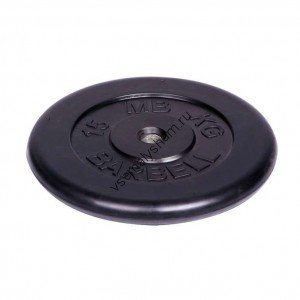 Диск обрезиненный Barbell d 31 мм чёрный 15,0 кг