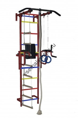 Детский спортивный комплекс Крепыш плюс пристенный с брусьями - 1 ПВХ