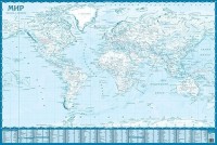 Контурная карта Мира настенная