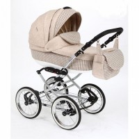 Коляска 3 в 1 Bebe-mobile Santana 638K СВ.БЕЖ+КРУПН.РОГОЖКА Коляска 3 в 1 Bebe-mobile Santana