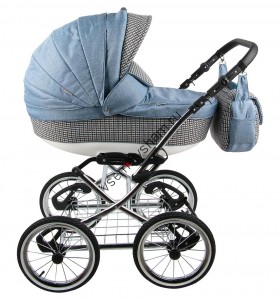 Коляска 3 в 1 Bebe-mobile Santana 646K ДЖИНС+КРУПН.РОГОЖКА