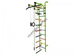 Детский спортивный комплекс Формула здоровья Аистёнок-1А Плюс салатовый/радуга