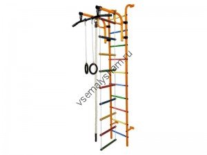 Детский спортивный комплекс Формула здоровья Аистёнок-1А Плюс оранжевый/радуга