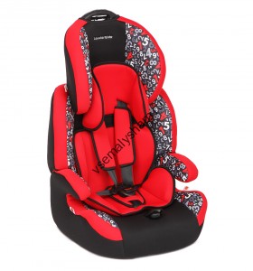 Автокресло Lider Kids Caravel Красный принт цыфры
