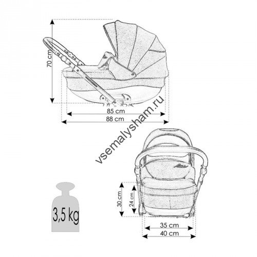 Коляска 3 в 1 Bexa Cube