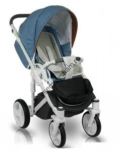 Коляска 2 в 1 Bexa Ideal New IN3 синий+коричневый