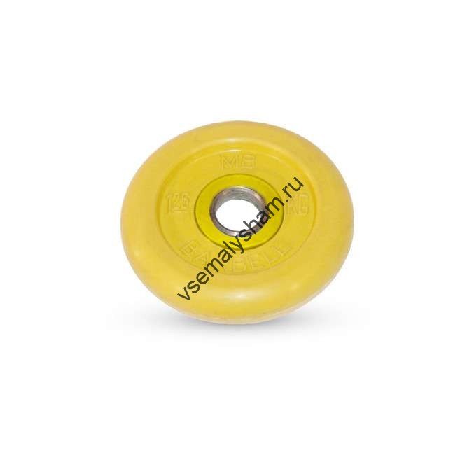 Диск обрезиненный Barbell d 31 мм цветной 1,25 кг