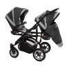 Коляска для двойни 2 в 1 BabyActive Twinny Premium