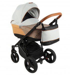 Коляска 3 в 1 Bexa Ultra  U10 серый+бежевый+коричневый