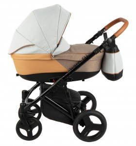 Коляска 3 в 1 Bexa Ultra  U10 серый+бежевый+коричневый