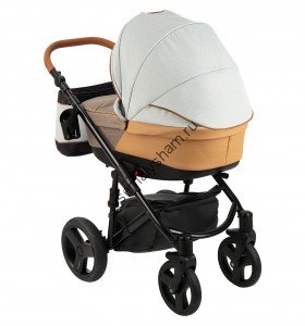 Коляска 3 в 1 Bexa Ultra  U10 серый+бежевый+коричневый