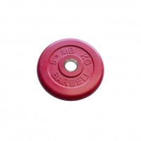 Диск обрезиненный Barbell d 31 мм цветной 5,0 кг