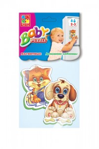 Мягкие магнитные Baby puzzle Домашние любимцы