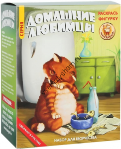 Керамическая фигурка-раскраска Кот умывается